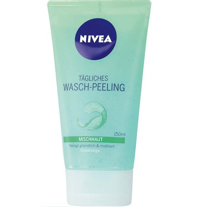 Sữa rửa mặt tẩy da chết nivea tagliches wasch peeling 150ml