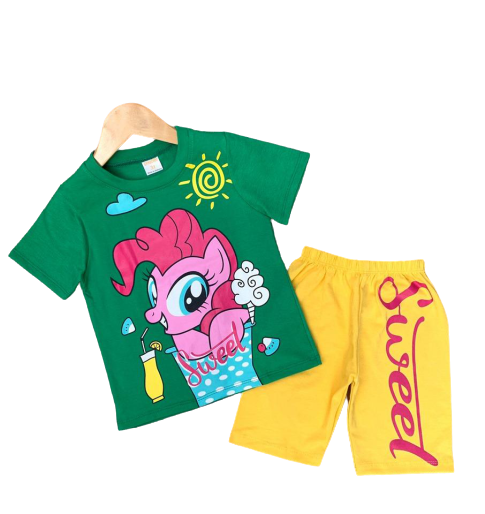 [HCM]Bộ ngố thun chất cotton 4c siêu mềm mịn thoáng mát in hình siêu kute size nhí cho bé gái từ 8 đến 23kg - Bộ quần áo trẻ em (Màu ngẫu nhiên)