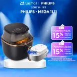 Nồi Chiên Không Dầu Philips NA342/00 cảm ứng 16 trong 1|7.2L|RapidAir Plus Mới, Giòn hơn - Hàng Chính Hãng