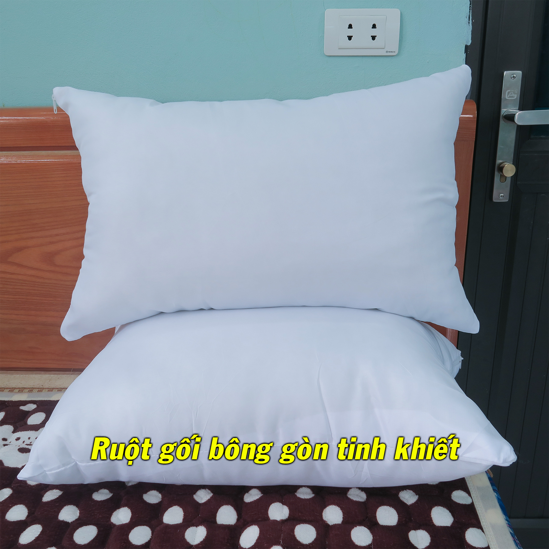 Ruột gối nằm, bông gòn tinh khiết, kích thước 45x65cm