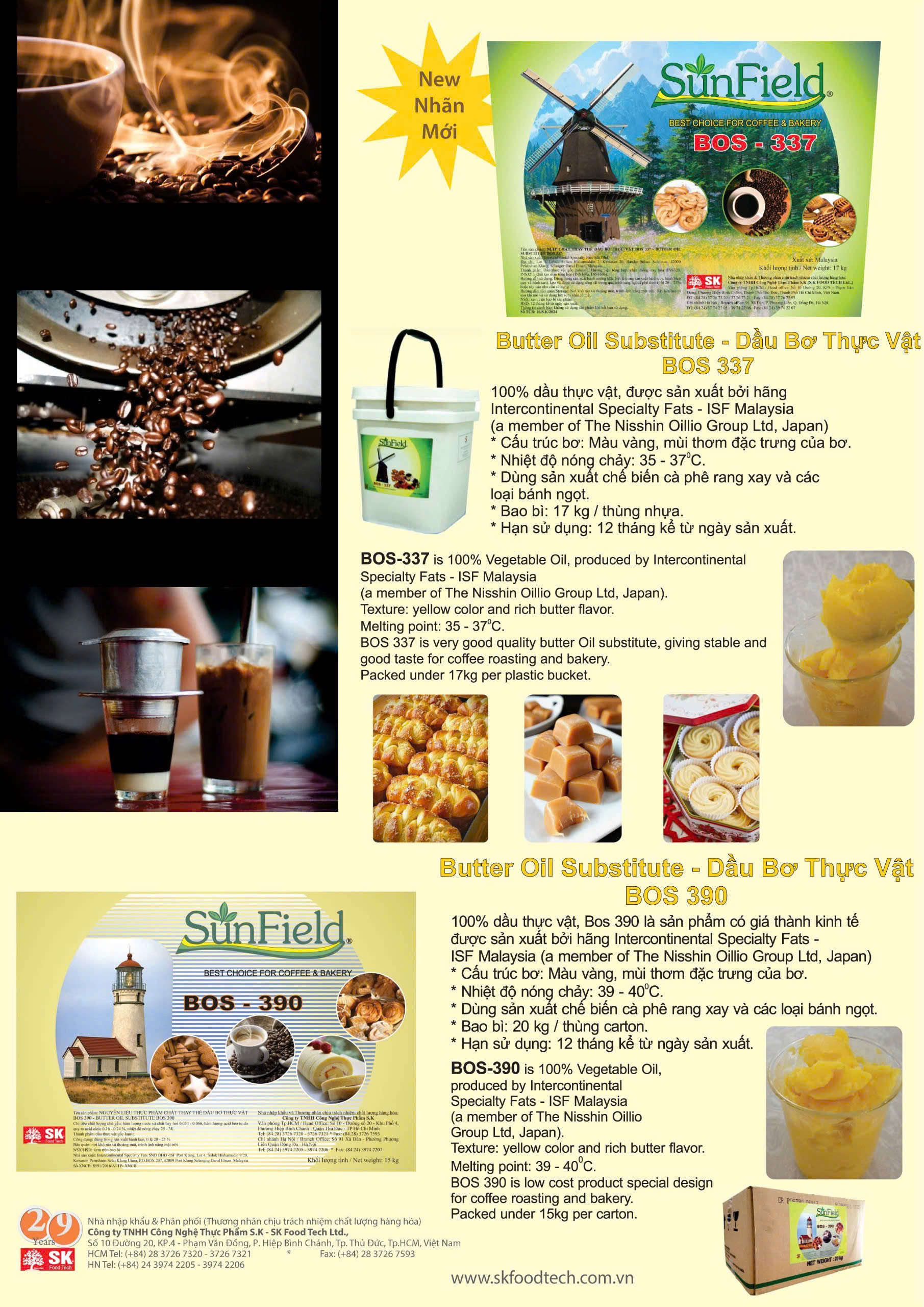 Chất thay thế dầu Bơ thực vât Bos 337-Butter Oil Substitute BOS 337(Bơ Cối xay gió)- Bơ Thùng 17kg