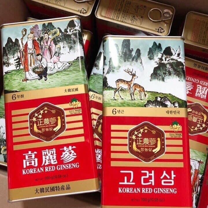 Sâm củ khô hộp thiếc 150g nguyên củ