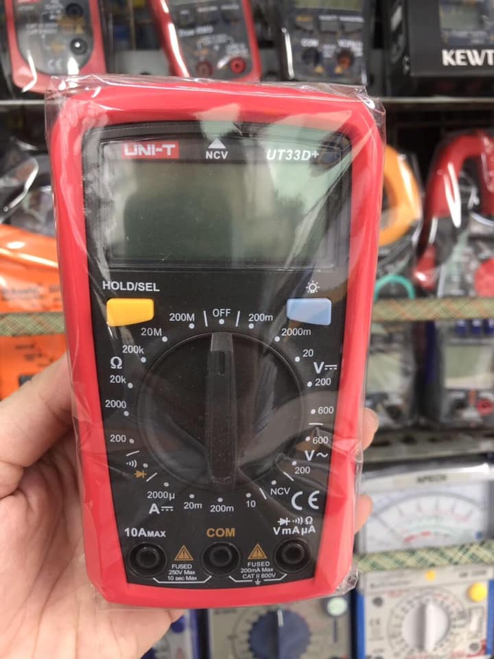 Đồng hồ đo vom đa năng vạn năng uni-t ut33d+ điện tử kỹ thuật số ncv dò dây không tiếp xúc 200megaohm