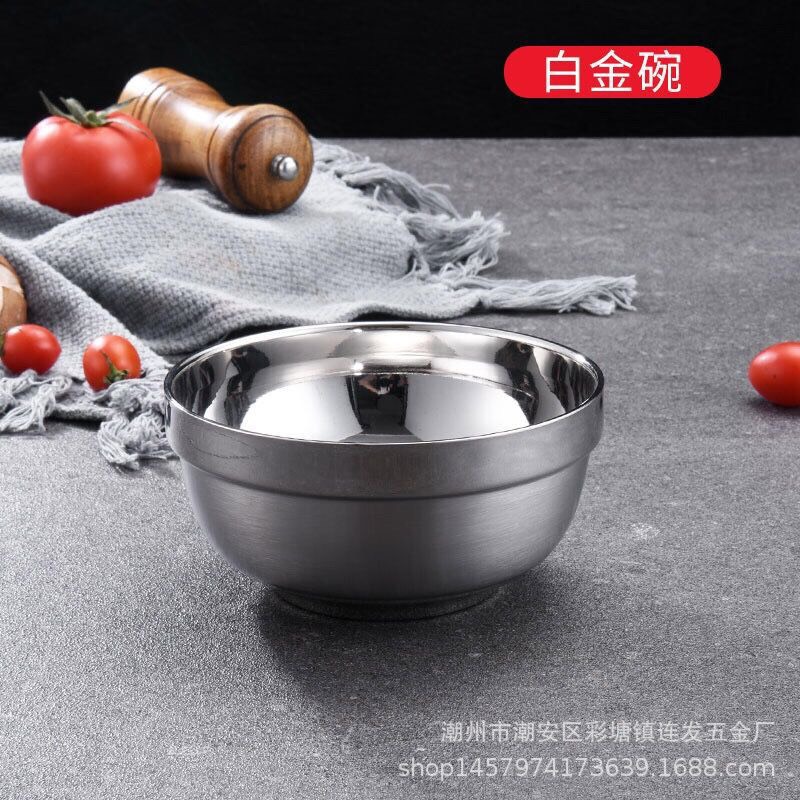 [HCM][ CỰC RẺ ] BÁT TÔ INOX 2 LỚP CÁCH NHIỆT TỐT - TÔ (BÁT) BẰNG INOX SÂU LÒNG CÁCH NHIỆT TỐT(1 CÁI 16CM - MÀU TRẮNG) - DỄ DÀNG VỆ SINH SAU KHI SỬ DỤNG - THIẾT KẾ 2 LỚP INOX CÁCH NHIỆT  CHỐNG NÓNG CHỐNG BỎNG TAY KHI CẦM