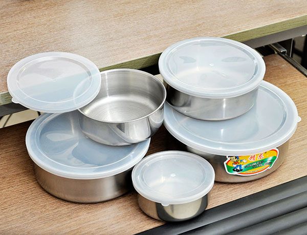 Bộ thố inox có nắp đậy ( Bộ 5 thố ) - Tutimart.vn