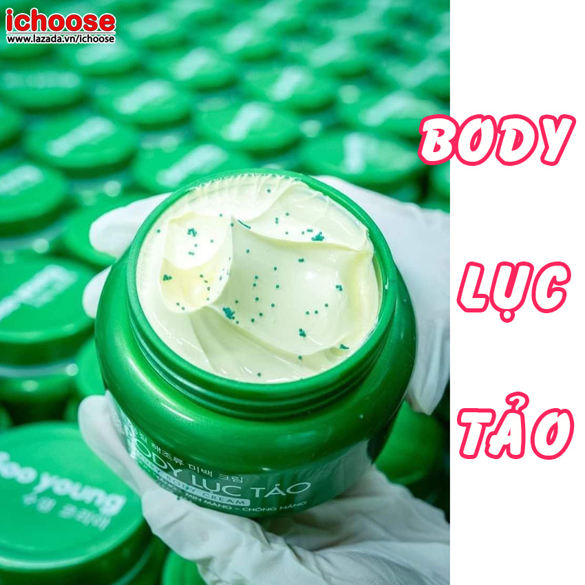 [HCM]Kem body lục tảo soo young dưỡng trắng da Hàn Quốc 250gr