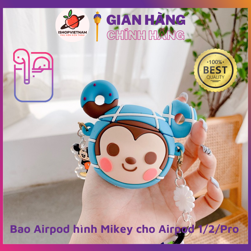 🐹 Bao airpod 🐹 vỏ airpod Mickey kèm quai xách