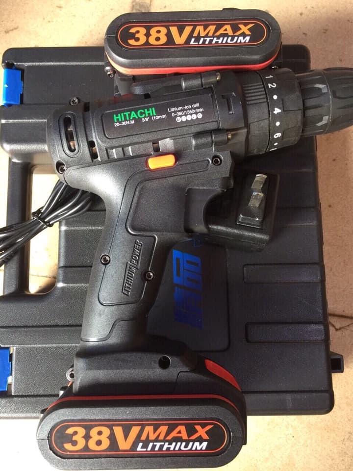 Máy khoan pin hitachi 38v + 2pin 38v new 2019