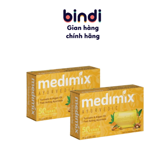  Set 2 Xà Phòng Medimix Nghệ & Dầu Argan 125g bánh 
