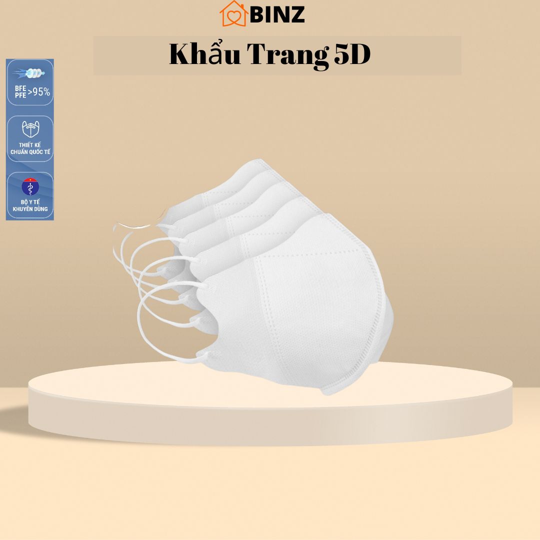 Set 200 chiếc khẩu trang 5d người lớn