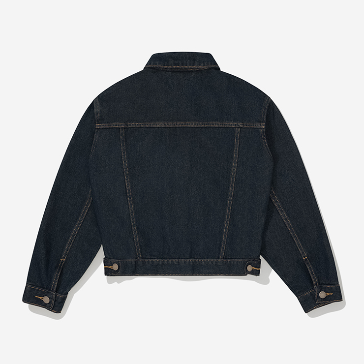 Owl brand ® wms denim over pleat jacket - áo khoác jeans nữ xếp li dáng rộng / indigo