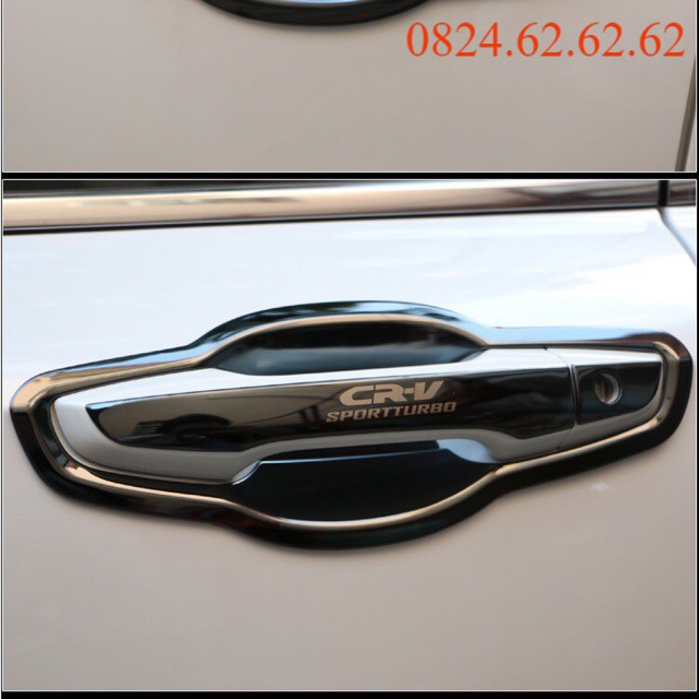 Ốp tay nắm và hõm cửa titan cho Honda CRV 2018-2021 - hàng cao cấp