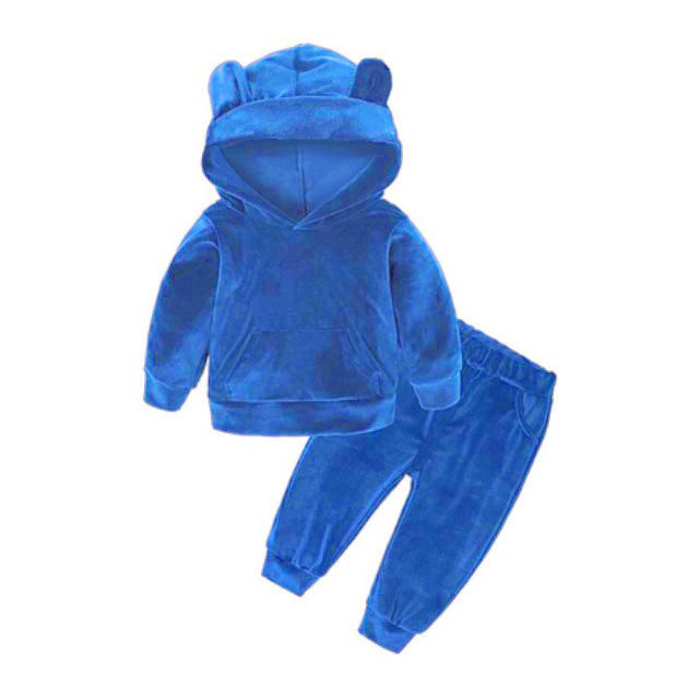 Bộ nhung tai gấu qate372 cho bé 8-18kg