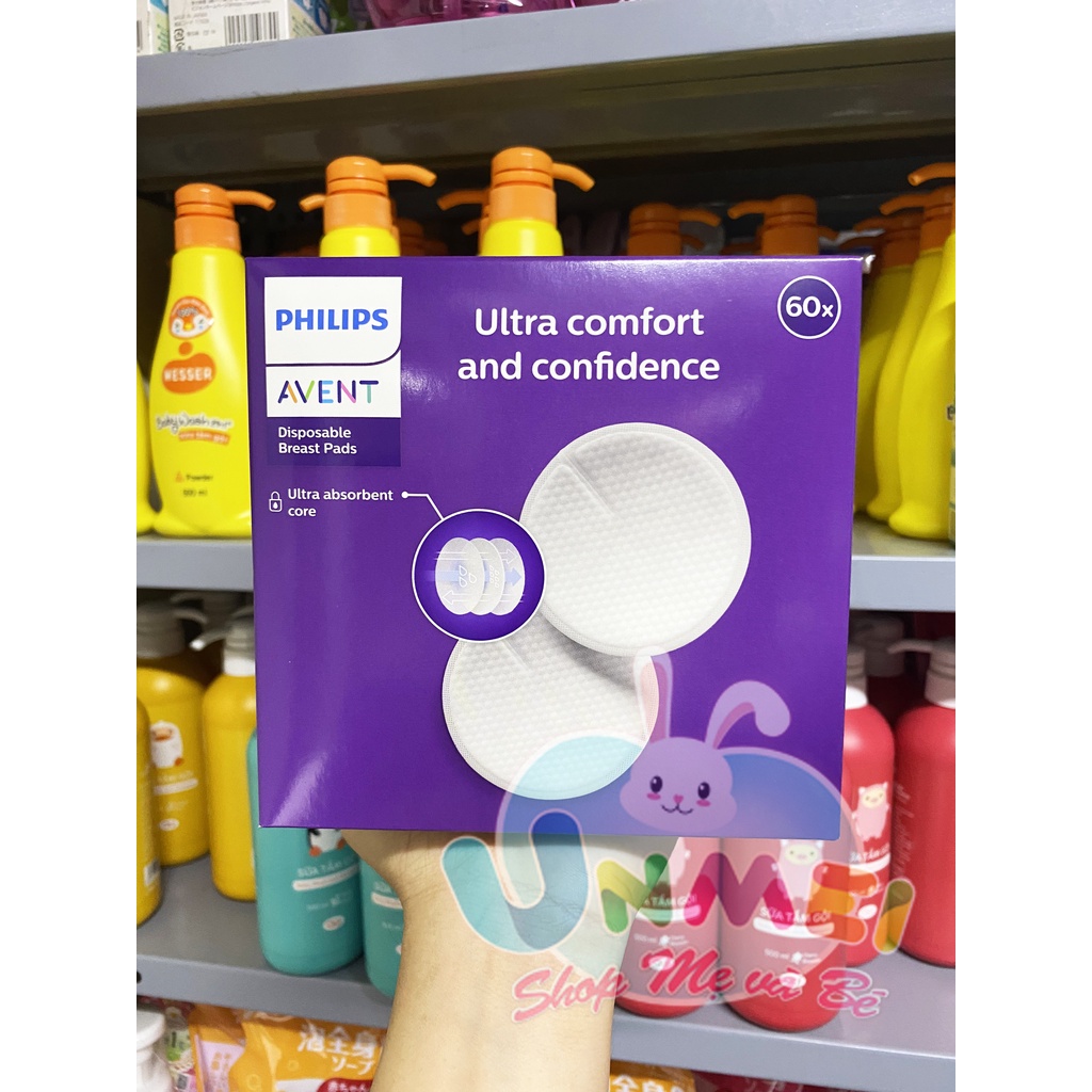 Hộp 60 miếng lót thấm sữa philips avent dùng 1 lần scf254/61