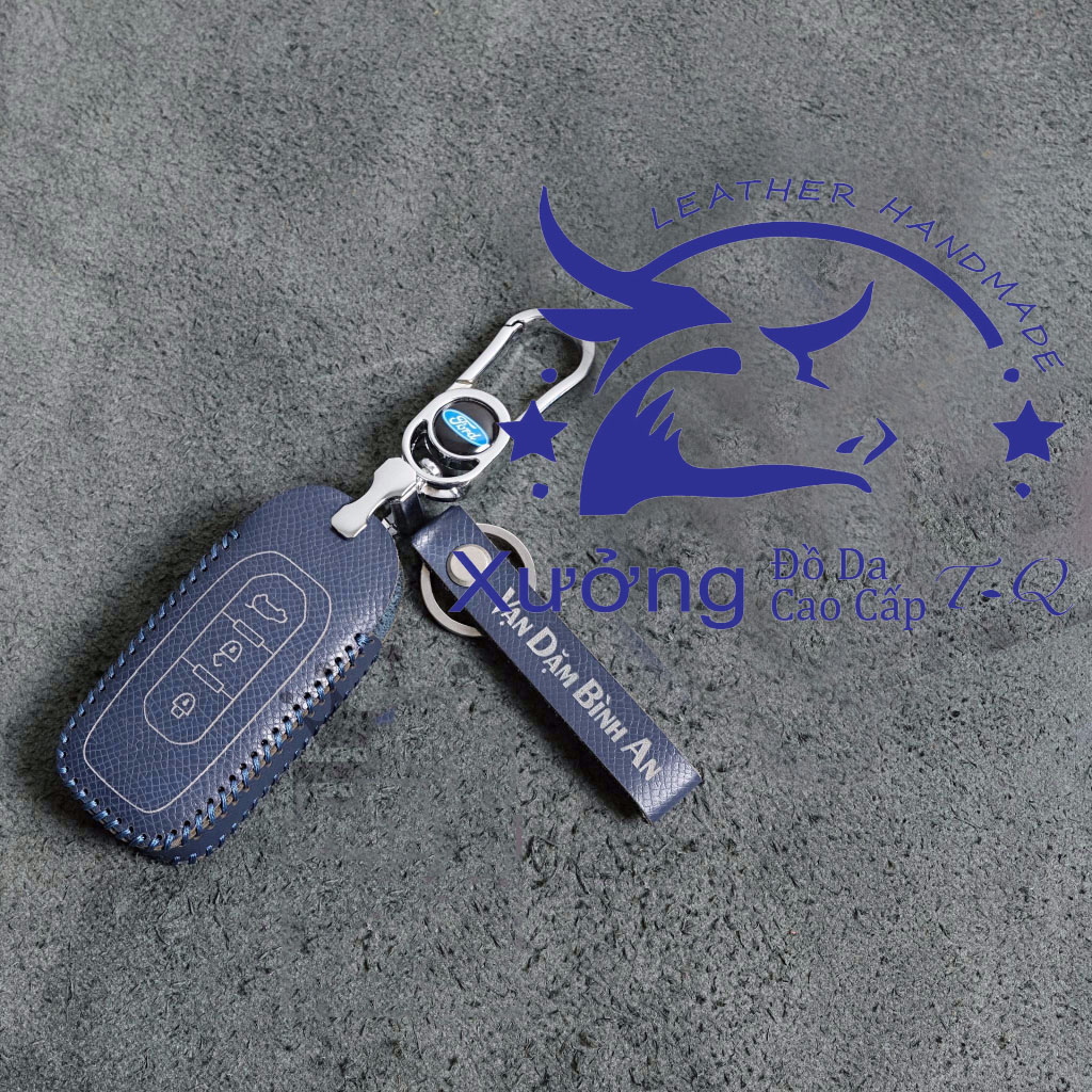 Bao da, bọc, ốp, chìa khoá xe ô tô Ford Territory 2022 2023 Teritory handmade da thật