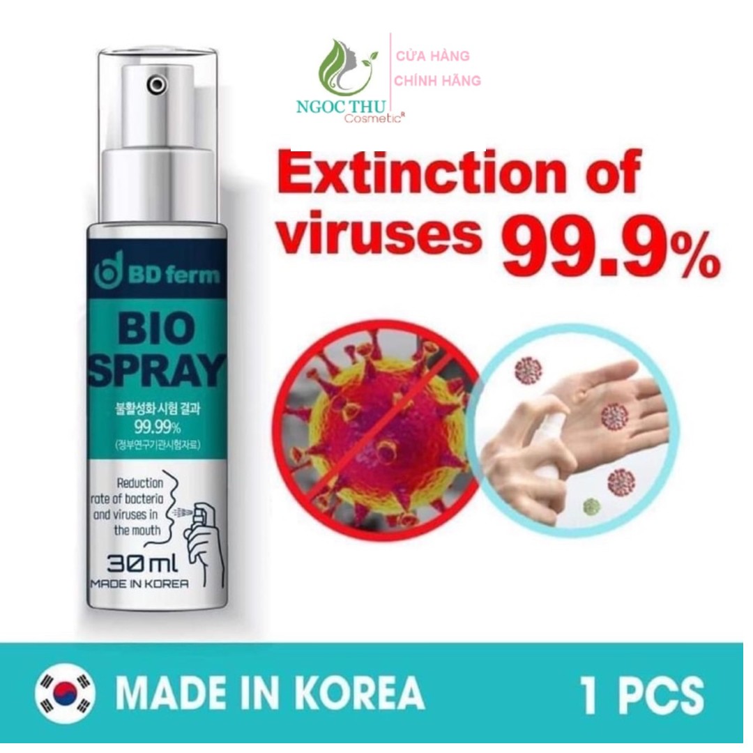Xịt họng miệng diệt khuẩn bio spray hàn quốc 30ml