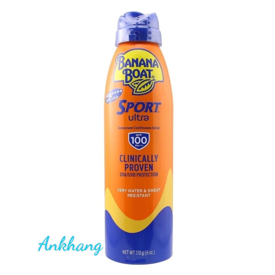 Sữa chống nắng dạng xịt Banana Boat Sport SPF100 PA++++170G (USA)