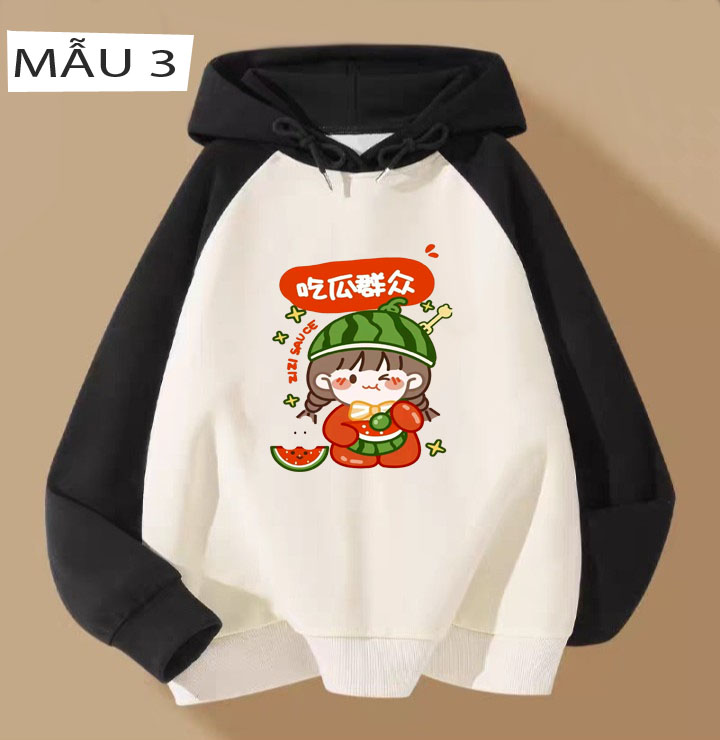 Áo hoodie cho bé gái tay zalang 11810  phom rộng chất nỉ size từ 9 đến 65kg ÁNH DƯƠNG