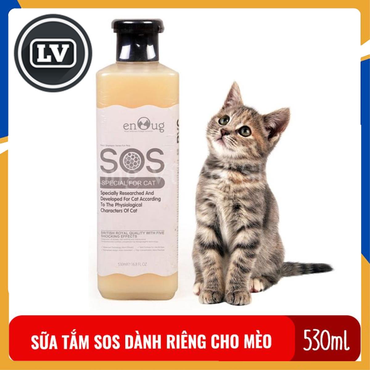 Sữa tắm SOS dành riêng cho mèo chai 530ml màu trắng sữa