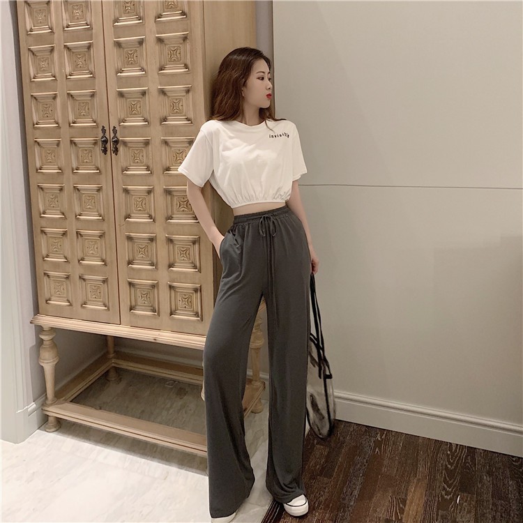 Áo croptop nữ eo chun invisible