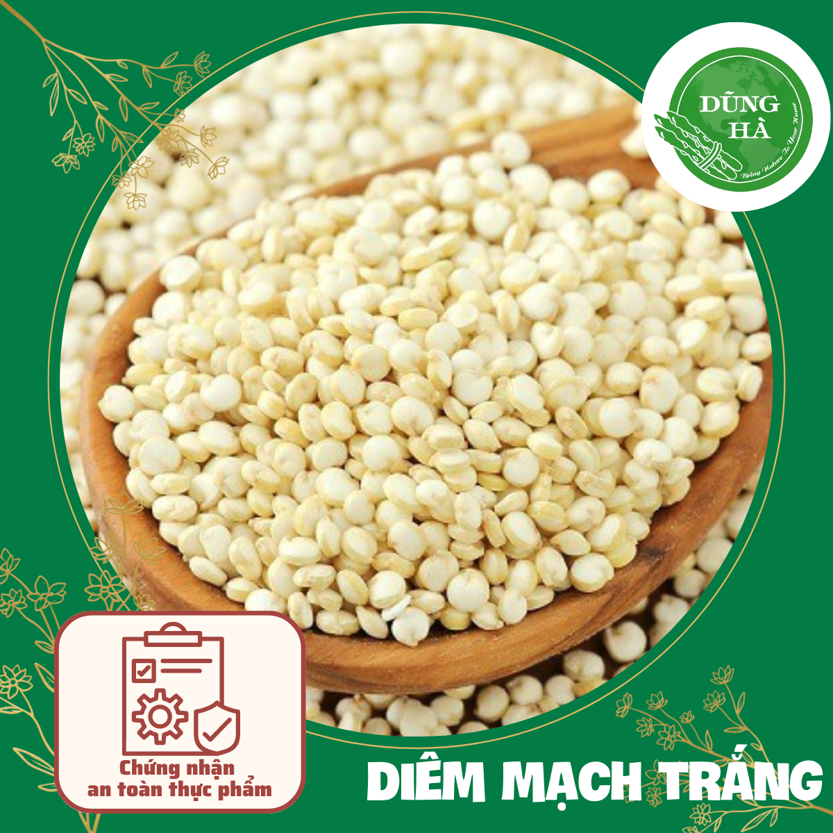  1KG Hạt Diêm Mạch Quinoa Trắng Organic Hữu Cơ Ăn Dặm Nhập Khẩu 200g 500g POLINUTS 
