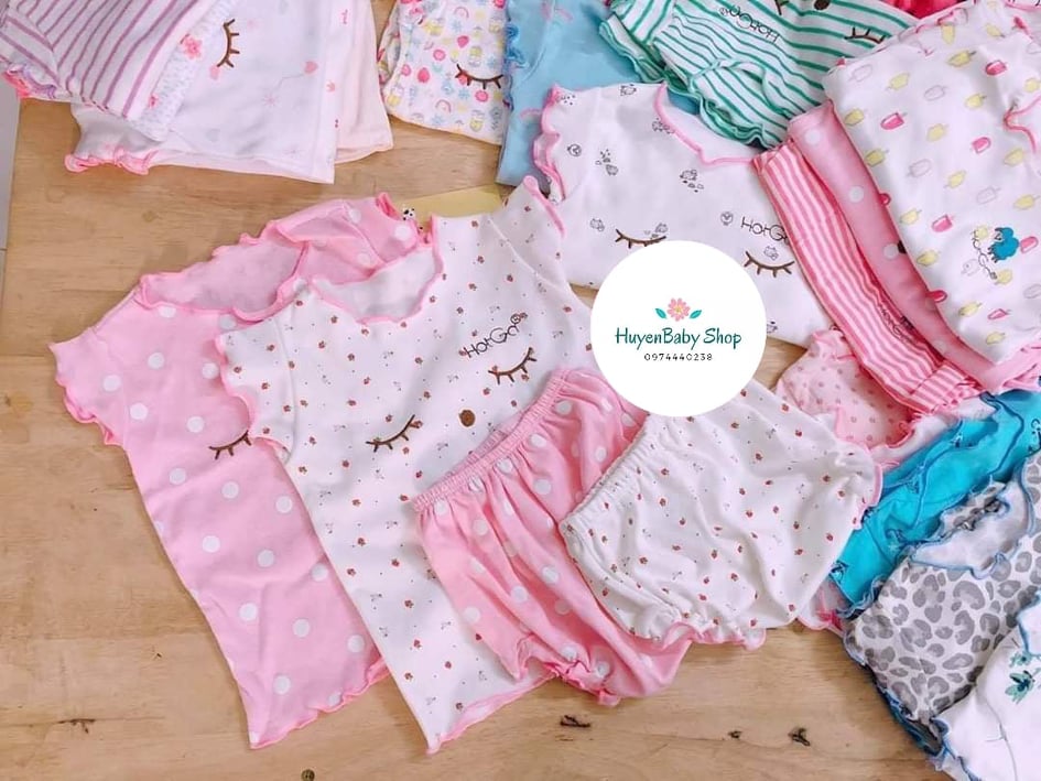 COMBO 5 Bộ thun mát cotton bé gái HOTGA chất đẹp. BỘ QUẦN ÁO NGẮN TAY DỄ THƯƠNG CHO BÉ GÁI