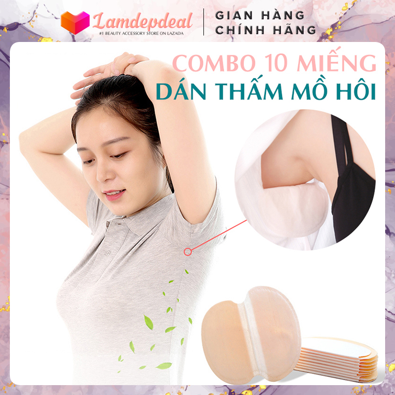 Combo 10 miếng dán thấm mồ hôi nách - Lamdepdeal