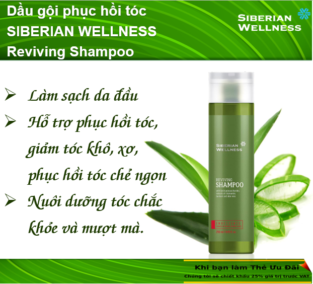 [CHÍNH HÃNG] Dầu gội phục hồi tóc SIBERIAN WELLNESS Reviving Shampoo