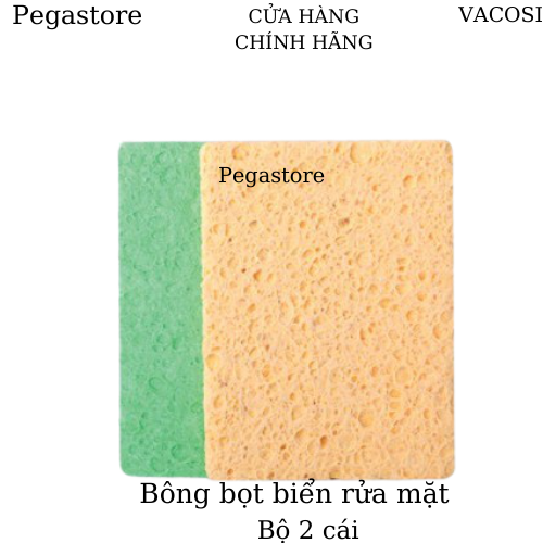 Bông nở rửa mặt vacosi cleansing sponge - bn01 - pegastore