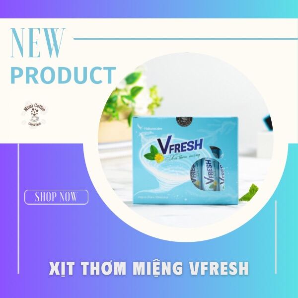 Mới mới xịt thơm miệng vfresh 10ml hương bạc hà ngọt ngào thơm mát