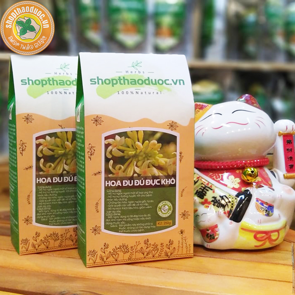 Combo 500g Hoa Đu Đủ Đực Sấy Khô Shopthaoduoc - Tặng 1 chai tinh dầu sả chanh 8ml