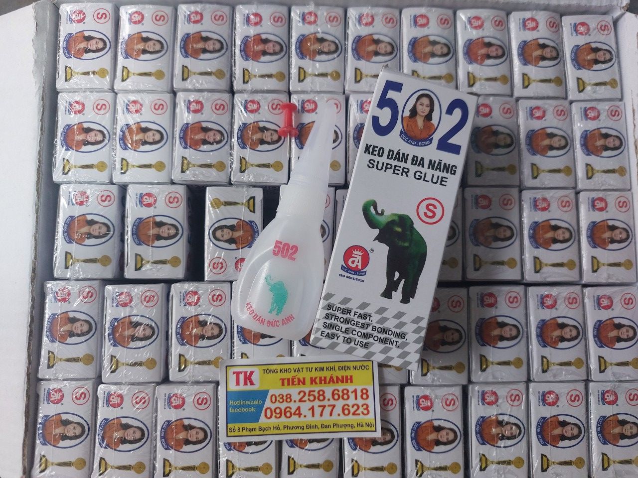 Keo dán 502 hàng S/Keo dán con voi xanh đa năng