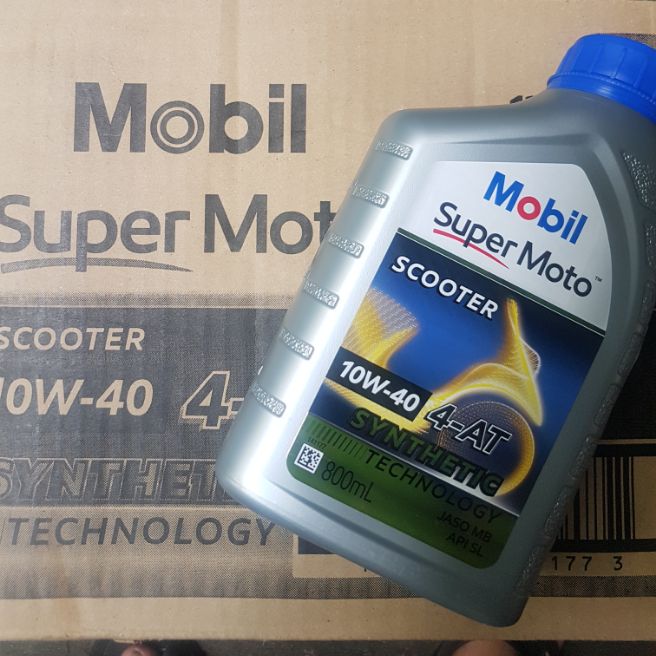 Mobil super moto scooter10w-40cho xe ganhập khẩu singapore - Dầu nhớt cho xe tay ga