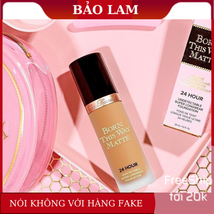 Siêu phẩm] Kem nền Too Faced Born This Way Matte màu A30 tone tối