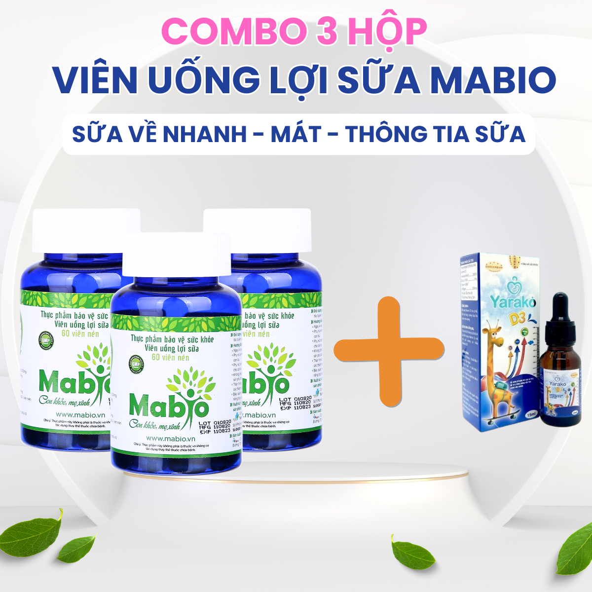 Viên uống Mabio giúp lợi sữa, giảm nguy cơ tắc tuyến sữa (60 viên)