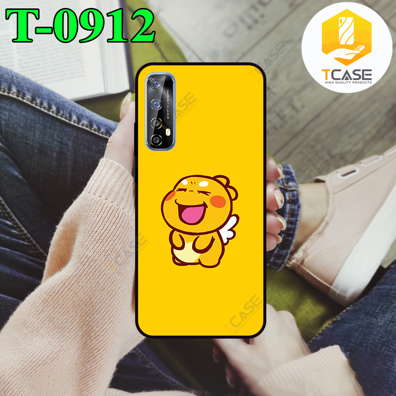 Ốp lưng Tcase dành cho Realme 7 in hình khung long vàng cute