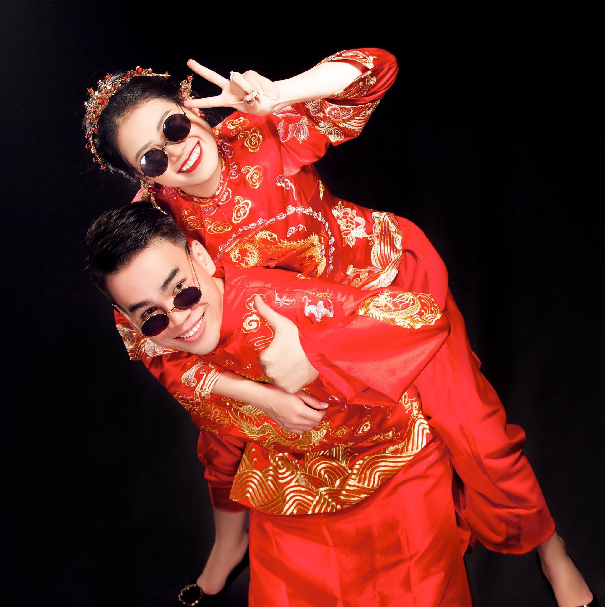 Kính Mắt Nam Nữ Mặt Tròn Mắt Kính Thầy Bói Phụ Kiện Chụp Ảnh Cưới Style Cổ Trang Trung Hoa