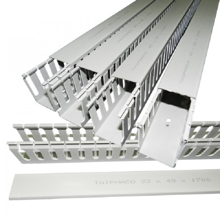 máng nhựa lắp tủ điện 25x25 - 25x45 - 33x33 - 33x45 - 45x45 - 45x65 - 65x65 -  - 85x85 -  - 105x105 dài 1m7