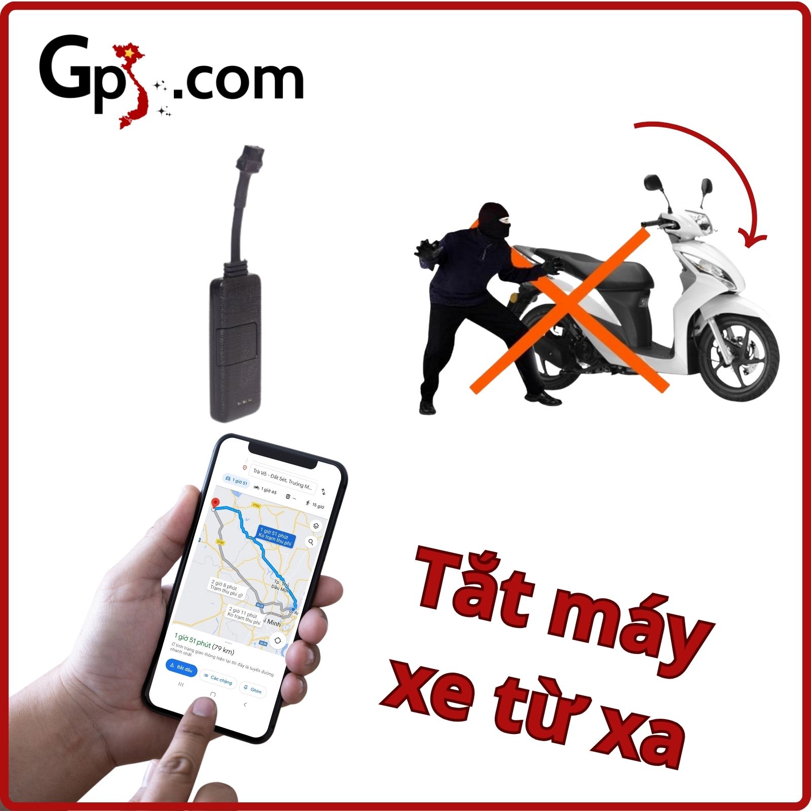 (Full) Trọn bộ định vị xe máy hỗ trợ tắt và mở máy xe từ xa qua app tiếng Việt full HD (kèm bộ jack đấu nối ổ khóa)