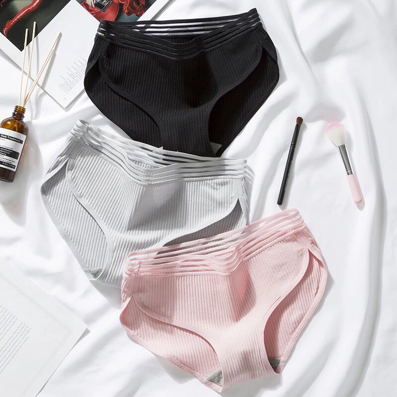 Quần lót nữ muji tăm tre xinh- set 5 quần cotton tăm co giãn viền trong mềm mịn, thông thoáng tạo cảm giác dễ chịu cho người mặc