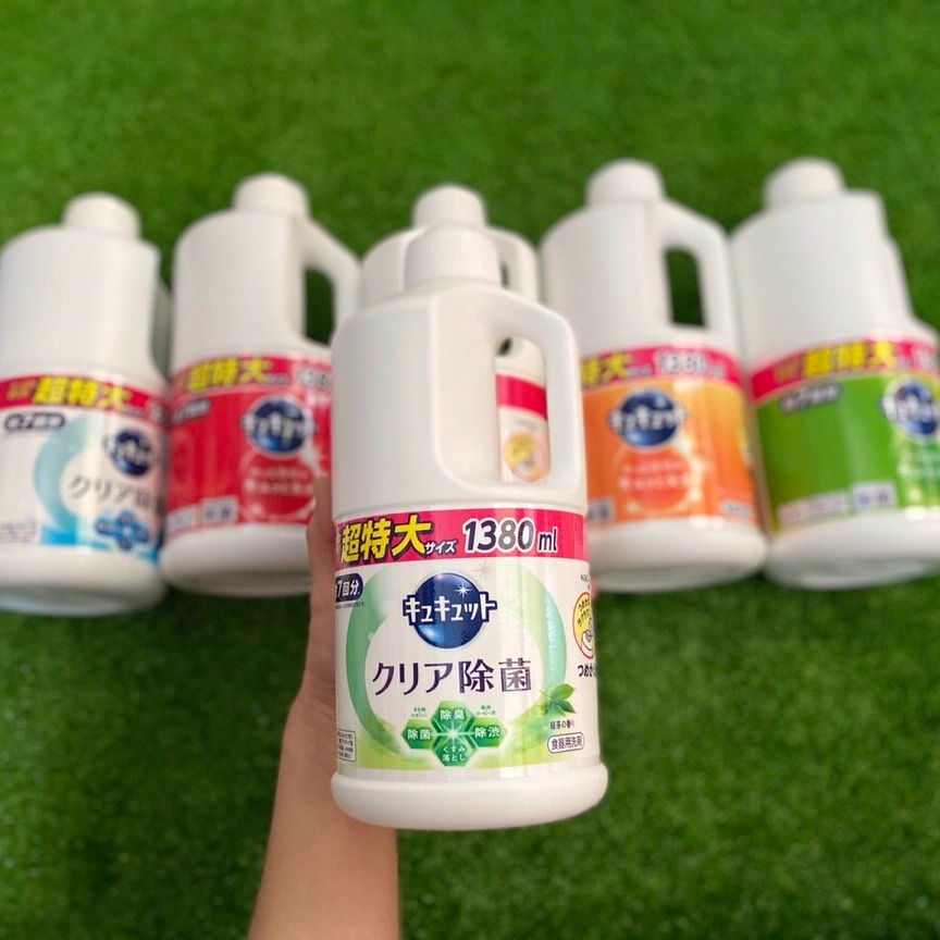 [HCM]Nước rửa chén đậm đặc KAO Nhật Bản vị trà xanh - chai 1380ml