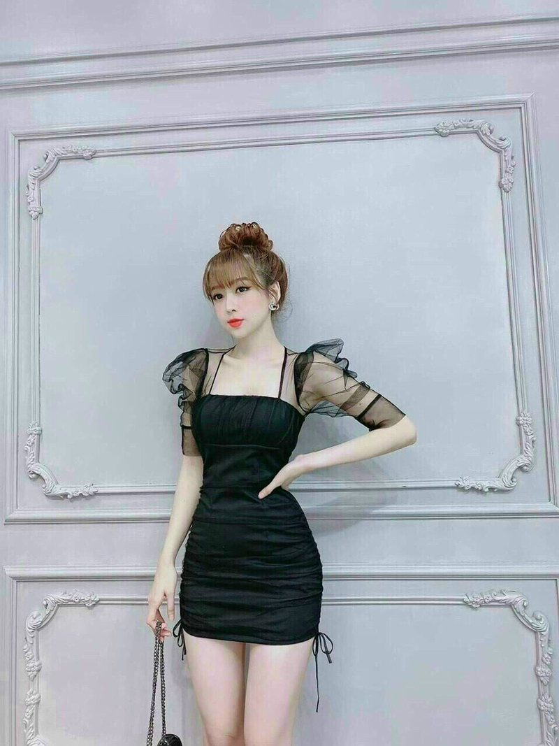 [HCM]Đầm Váy Ôm Body Thời Trang Havana Tay Dài Phối Lưới ( Có Mút Ngực ) Kiểu Dự Tiệc Công Sở Dạo Phố Đi Chơi Tôn Dáng Tôn Da Size Từ 42 - 52Kg