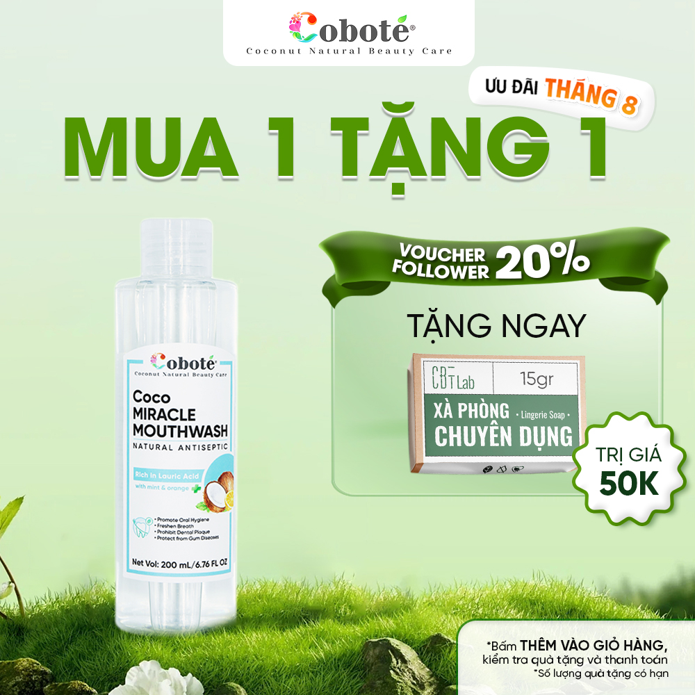 Nước súc miệng chăm sóc toàn diện Cobote dạng dầu 200ml