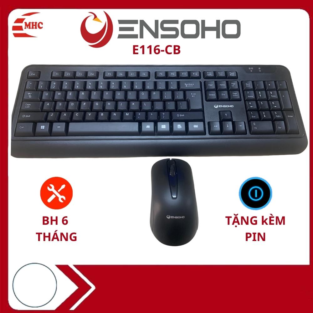 Bộ phím chuột máy tính không dây Ensoho E116cb- Tặng kèm pin