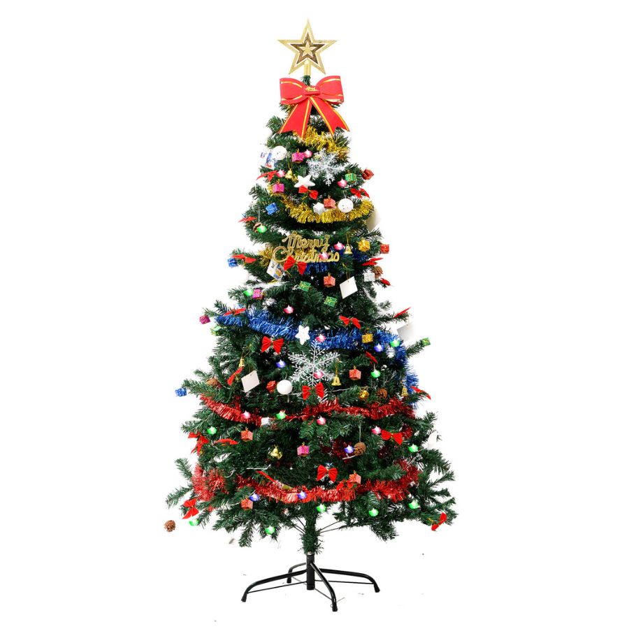 Cây thông Noel, Cây thông 1,5m trang trí Noel, Cây thông chân sắt tặng set phụ kiện trang trí siêu đẹp