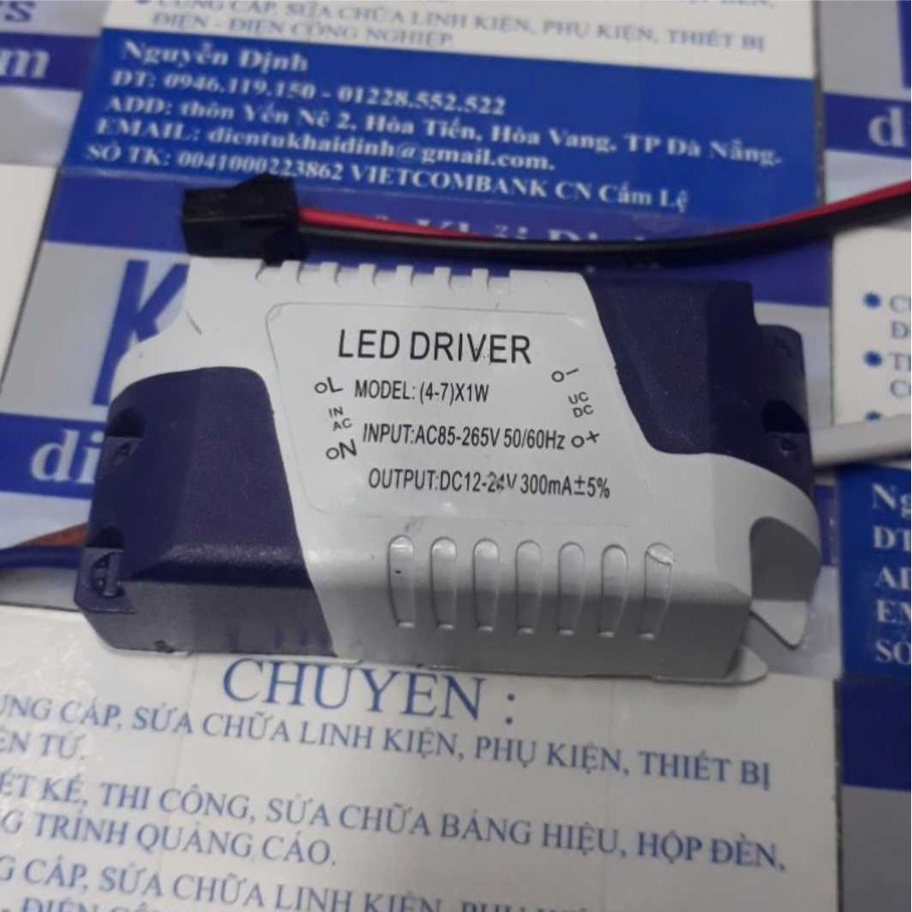 Driver led, tăng phô led 4-7x1w, các loại 4w/5w/6w/7w, trong nhà kde2347
