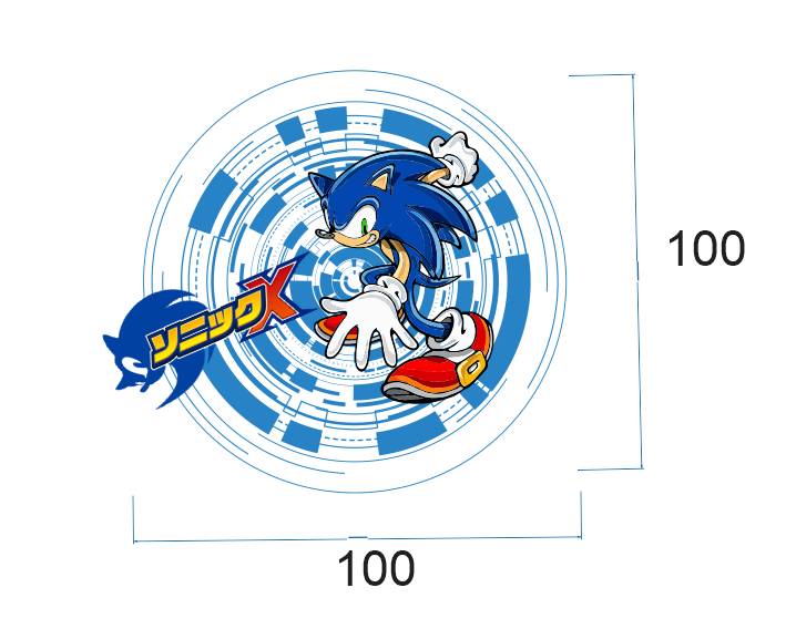 Tem sonic decal trong dán cửa xe tải - ms 01