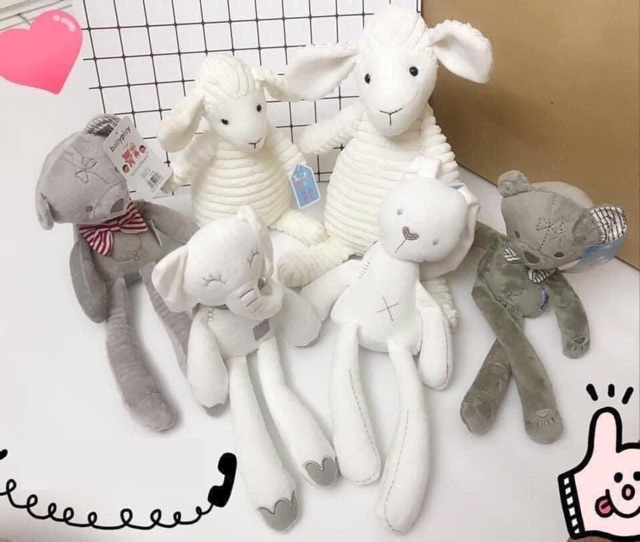 Thú bông ôm ngủ papa&mama cho bé - gấu, thỏ, voi