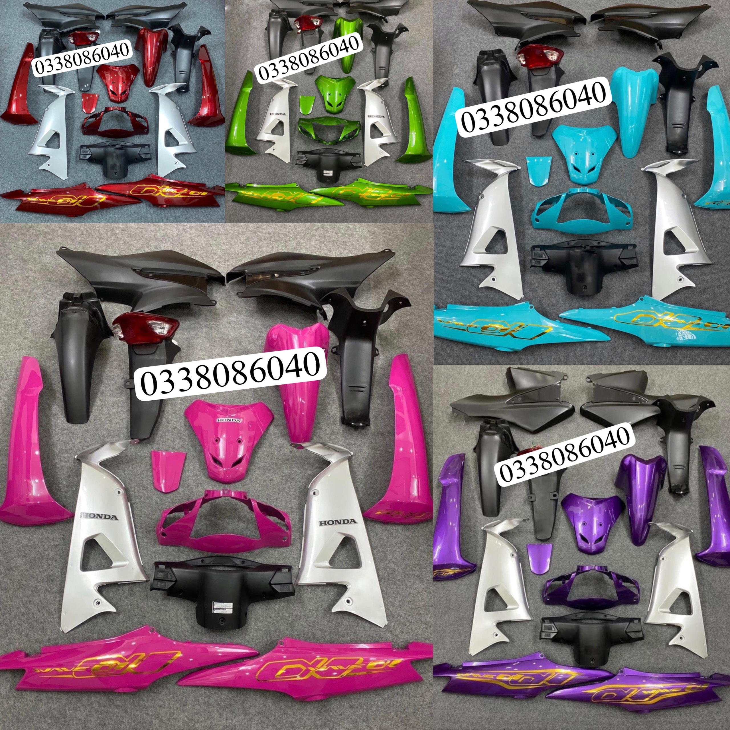 DÀN ÁO - BỘ VỎ NHỰA, Áo Xe Wave Anpha 50/110cc, Wave RS, Wave S. Bộ Vỏ nhựa cao cấp CỰC CHẤT!