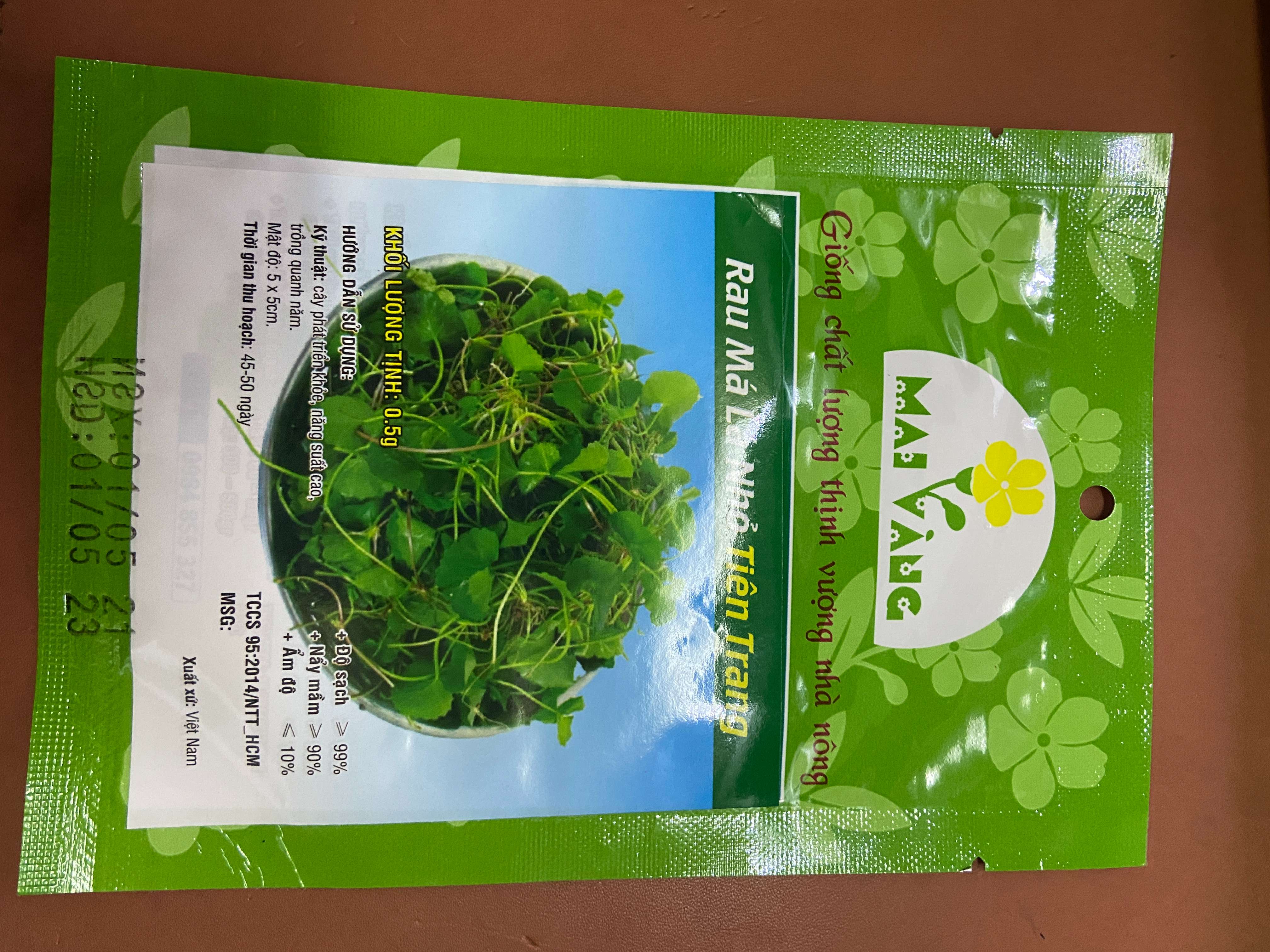 HẠT GIỐNG RAU MÁ LÁ NHỎ - HIỆU MAI VÀNG